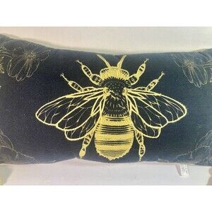 Queen Bee Hive Decorative Pillow Tassels Applique 21” Long
